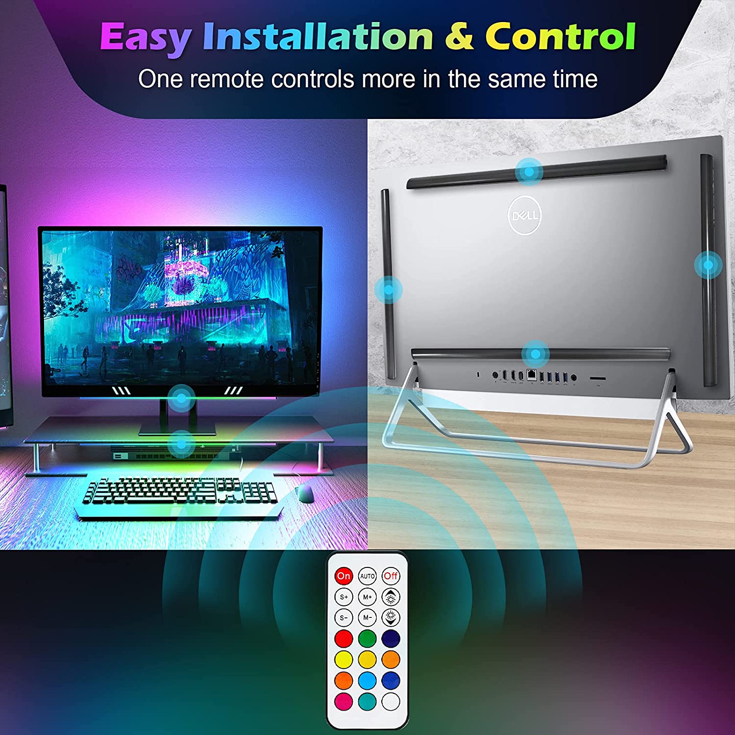 Under Monitor Light Bar RGB Dr - Desk Setup Pc 리뷰 및 가격